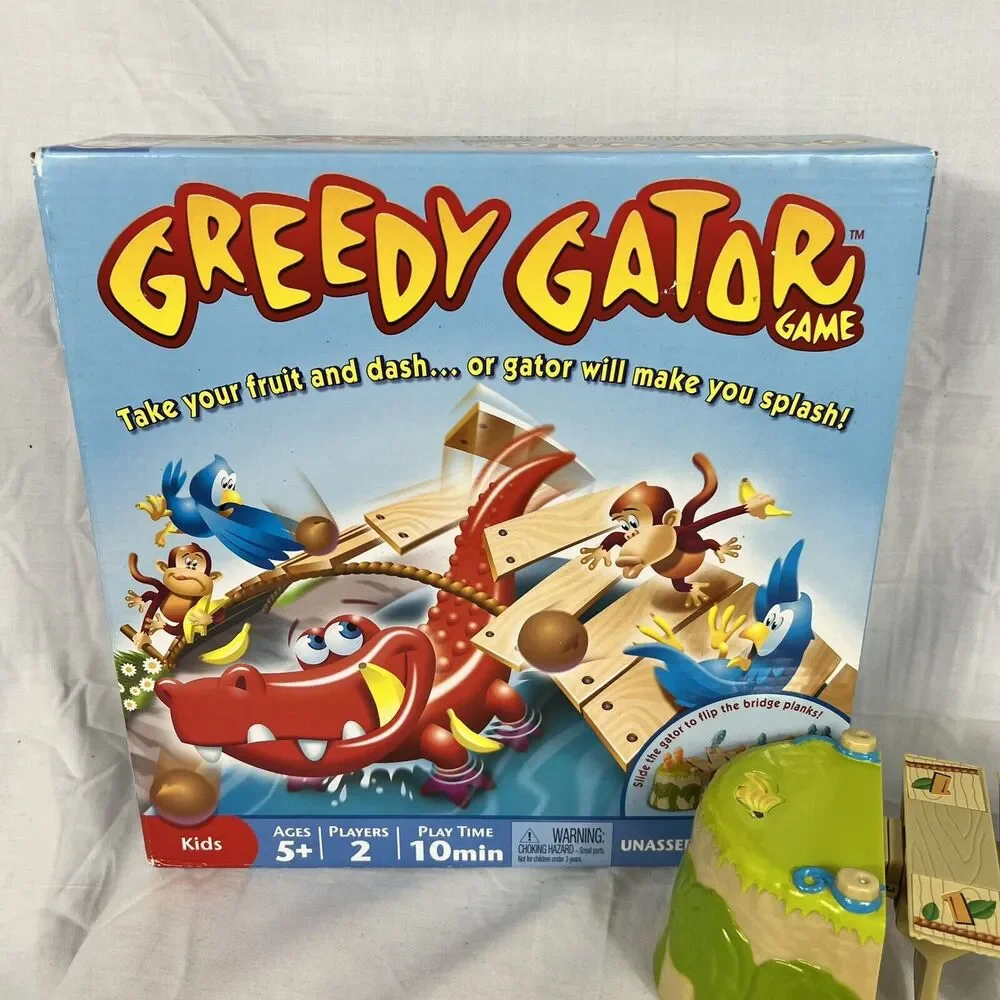 Greedy Gator Game 2012 Mattel Used Complete Ages 5+ Daycare Preschool Toy